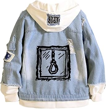 KPOP Rapper Denim Jacket Jeans Love Printed Fashion Sport Hip Hop Hoodie