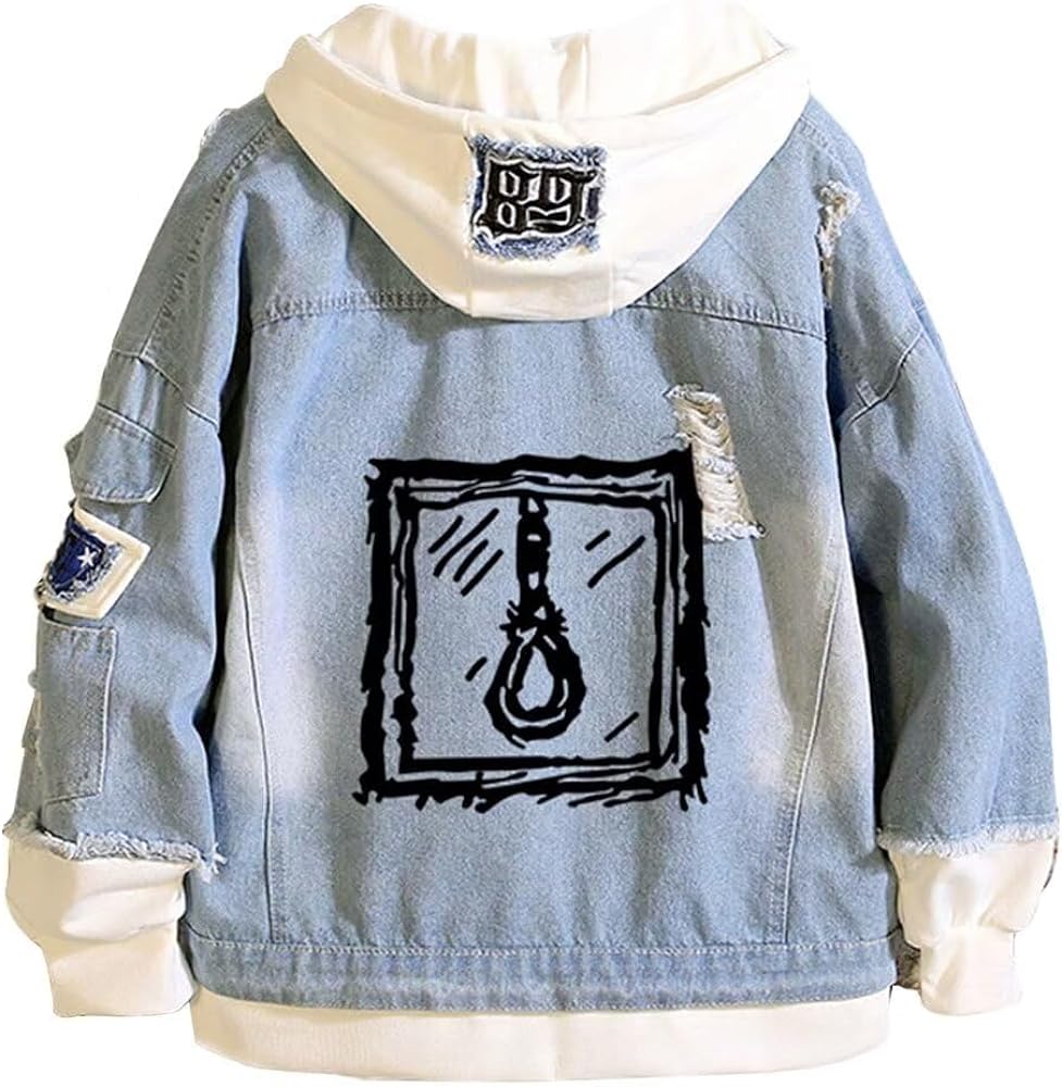 KPOP Rapper Denim Jacket Jeans Love Printed Fashion Sport Hip Hop