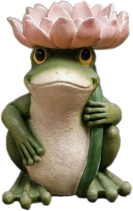 Amazon Co Jp カエル鳥の餌箱庭の装飾装飾品中庭の家具創造的な屋外の鳥の餌箱庭のテラスを飾る ペット用品