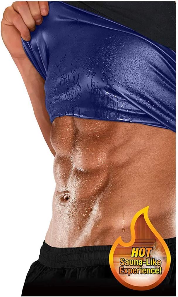 Gassa Men's Slimming Vest for Weight Loss, Sweat Shaper Vest and one Full Sleeve T Shirt Free