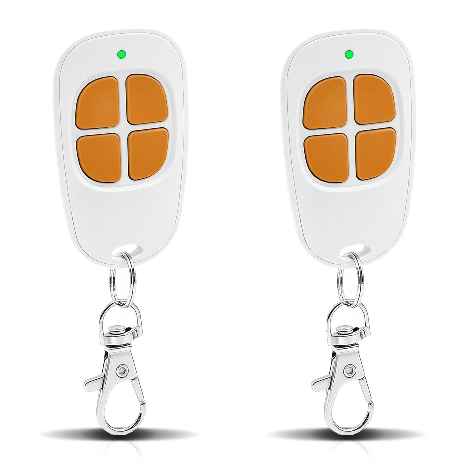 SCS Sentinel Lot de 2 télécommandes 4 canaux 433,92 MHz pour Portail et Garage, télécommande Sentinel Compatible avec AAM0085, sûre, Durable et Facile à Programmer, Orange