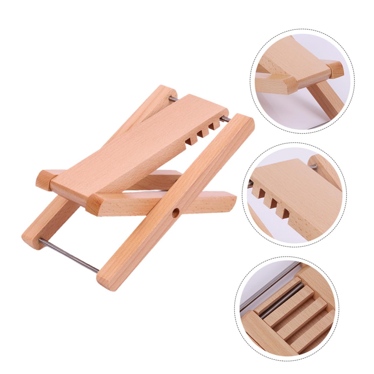 UPKOCH Poggiapiedi in Legno Regolabile in in 4 Posizioni Robusto Poggiapiedi Per Chitarra