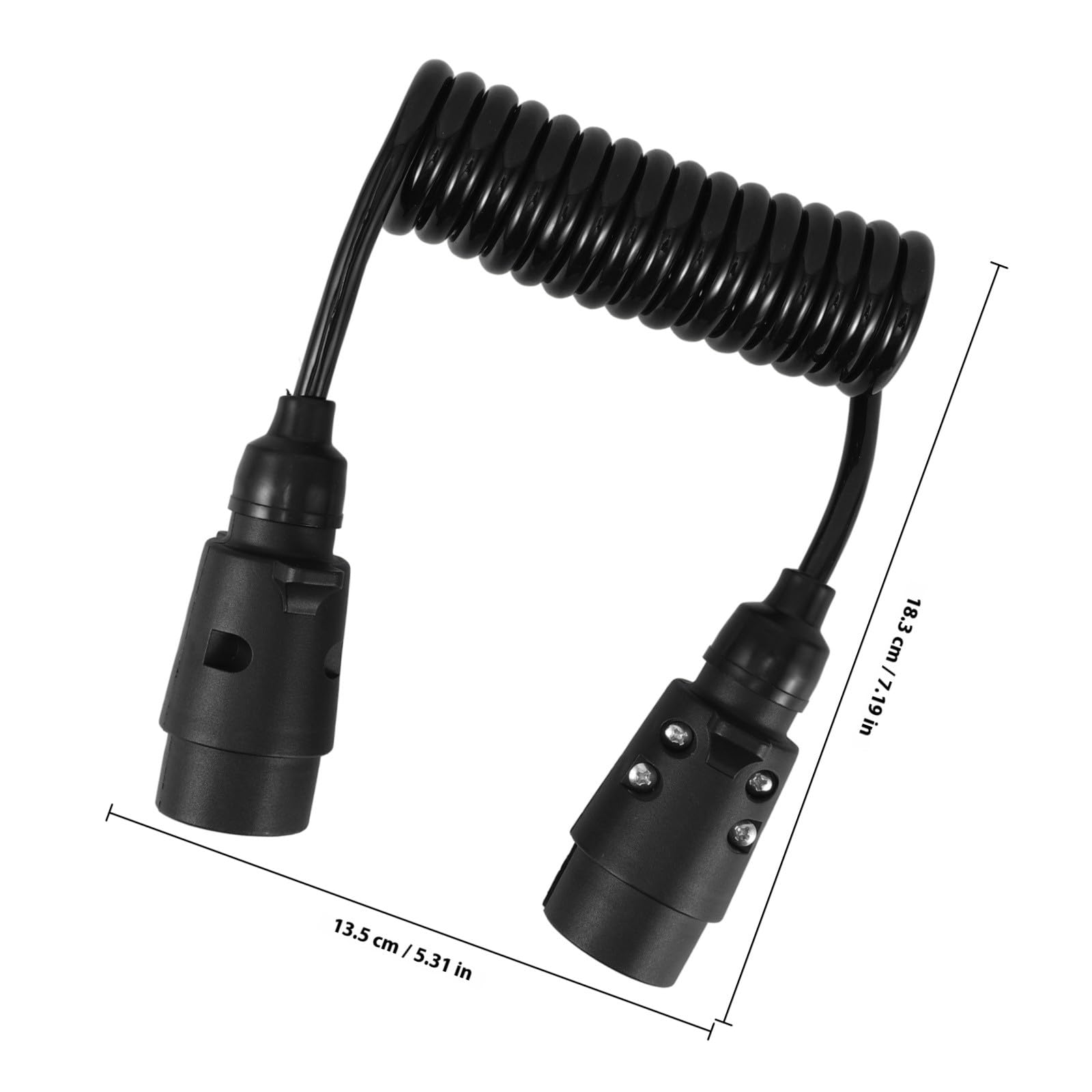 Adaptador de Enchufe de Luz de Remolque Conector Eléctrico de Nylon y Cobre para Camión y Remolque, Instalación Fácil y Conexión Estable