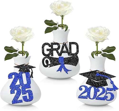 24 etiquetas de graduación 2023 para decoraciones de graduación, centros de mesa de graduación de clase 2023, etiquetas de regalo de graduación para