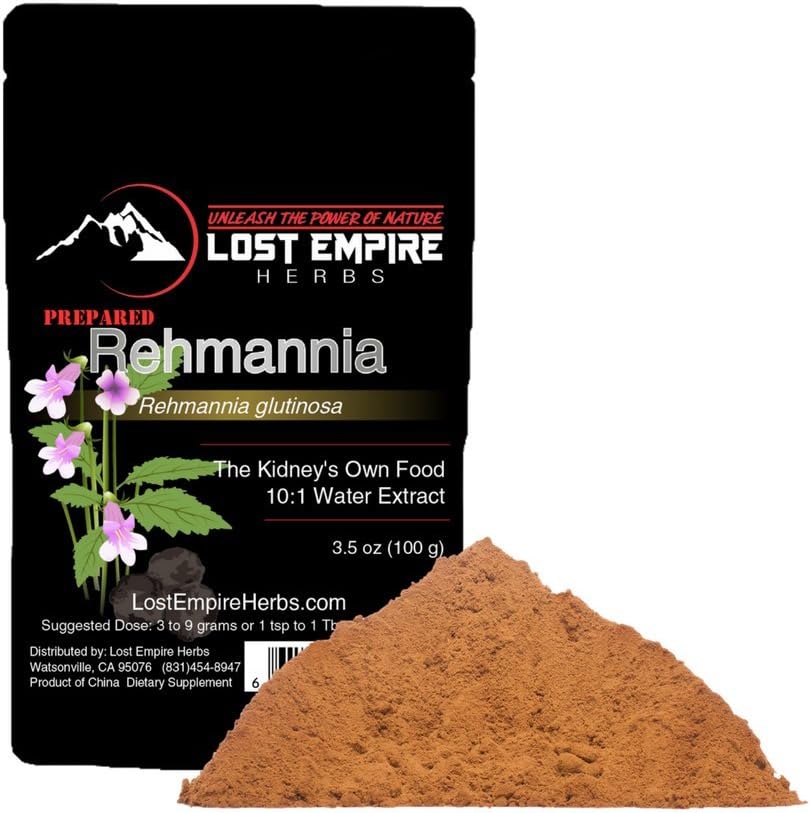 Rehmannia Extract Powder - Organic Supplement - Feeds The Kidneys and Adrenals, Supports The Joints, Natural Anti-Inflammatory - (100g)