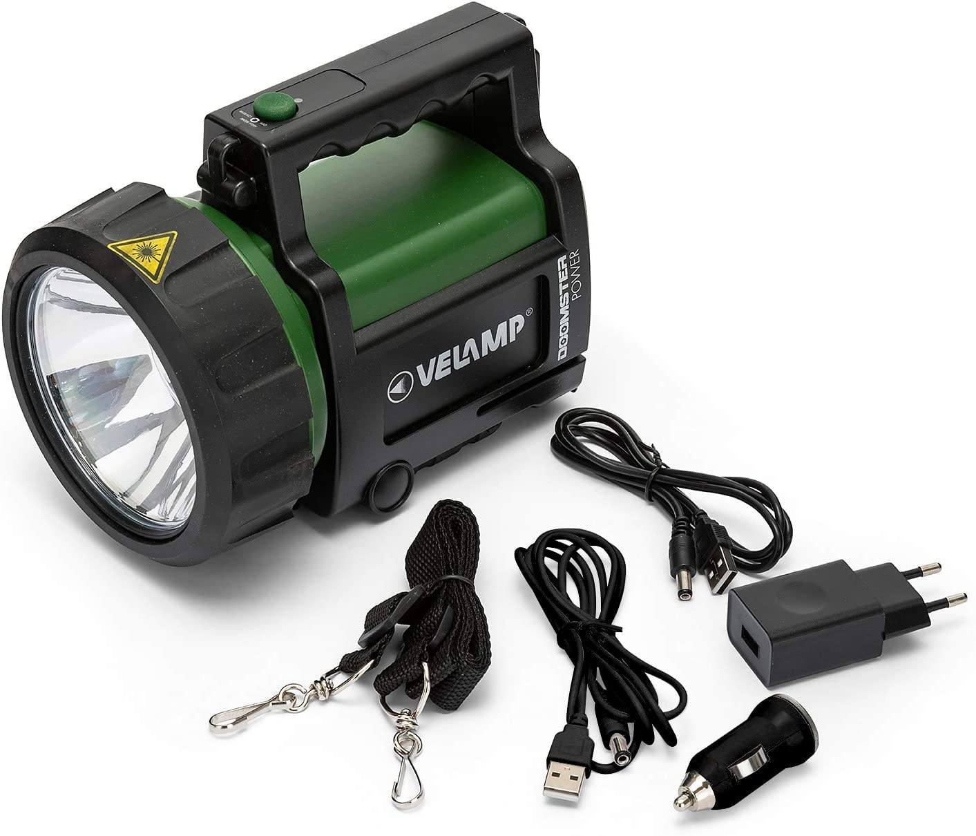 Velamp Latarnia LED 350 lumenów (5 W), akumulator litowy. Wodoodporna. na kemping, wędkarstwo, trekking, sytuacje awaryjne, super wyposażone, 5 W, zielona