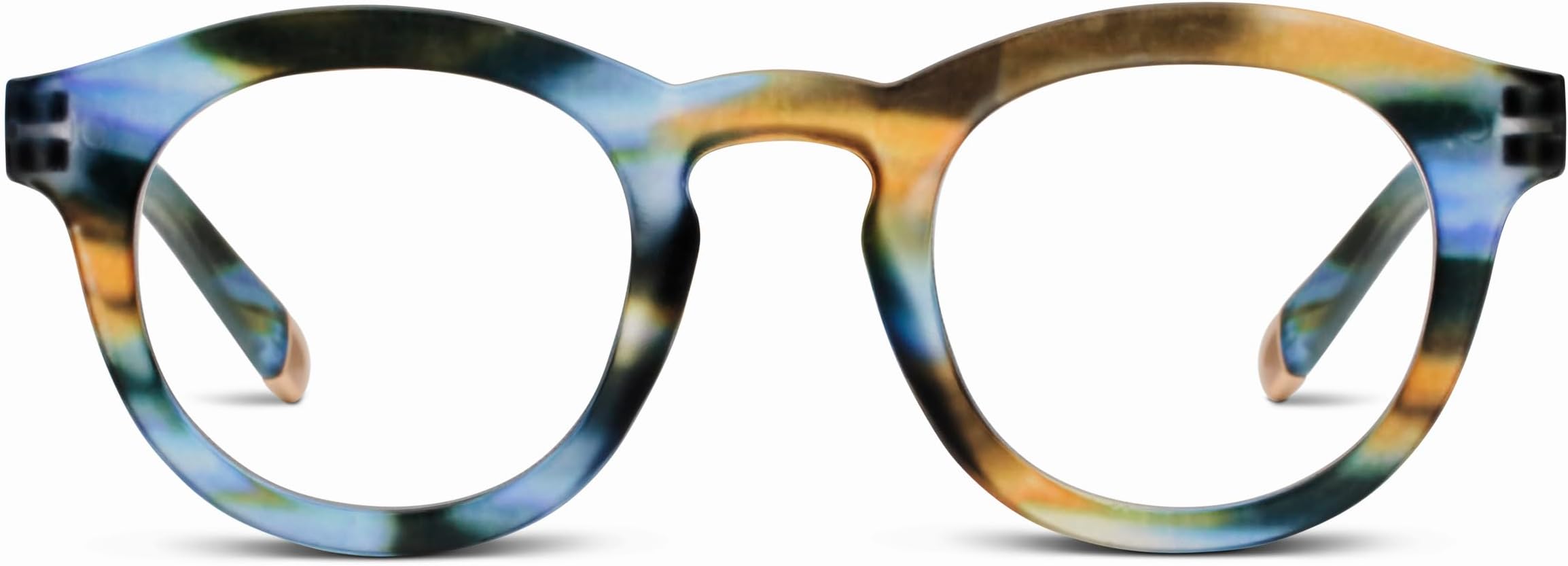 Oprah's Favorite Things Women's Round Stardust Blue Light Blocking Reading Glasses