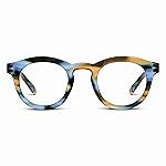 Peepers by PeeperSpecs Oprah\'s Favorite Women\'s Stardust Round Blue Light Blocking Reading Glasses - Multi Horn +3.00