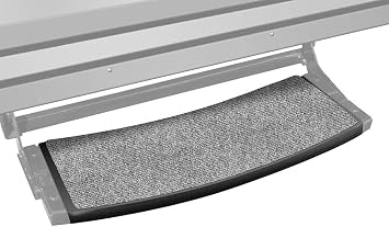 Prest-O-Fit 2-0373 Outrigger Radius RV Step Rug Castle Gray 22 In. Wide