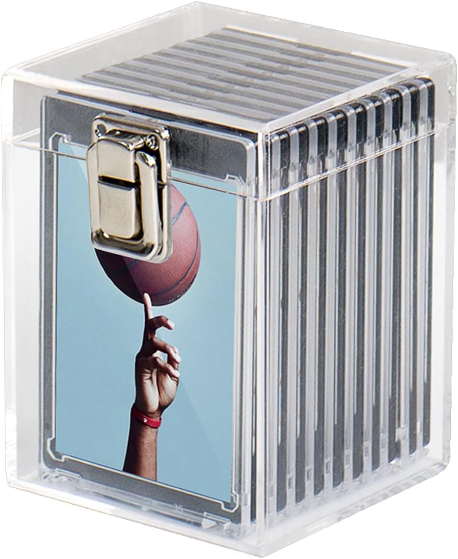 Kcgani Clear Acrylic Trading Card Storage Carrying Box