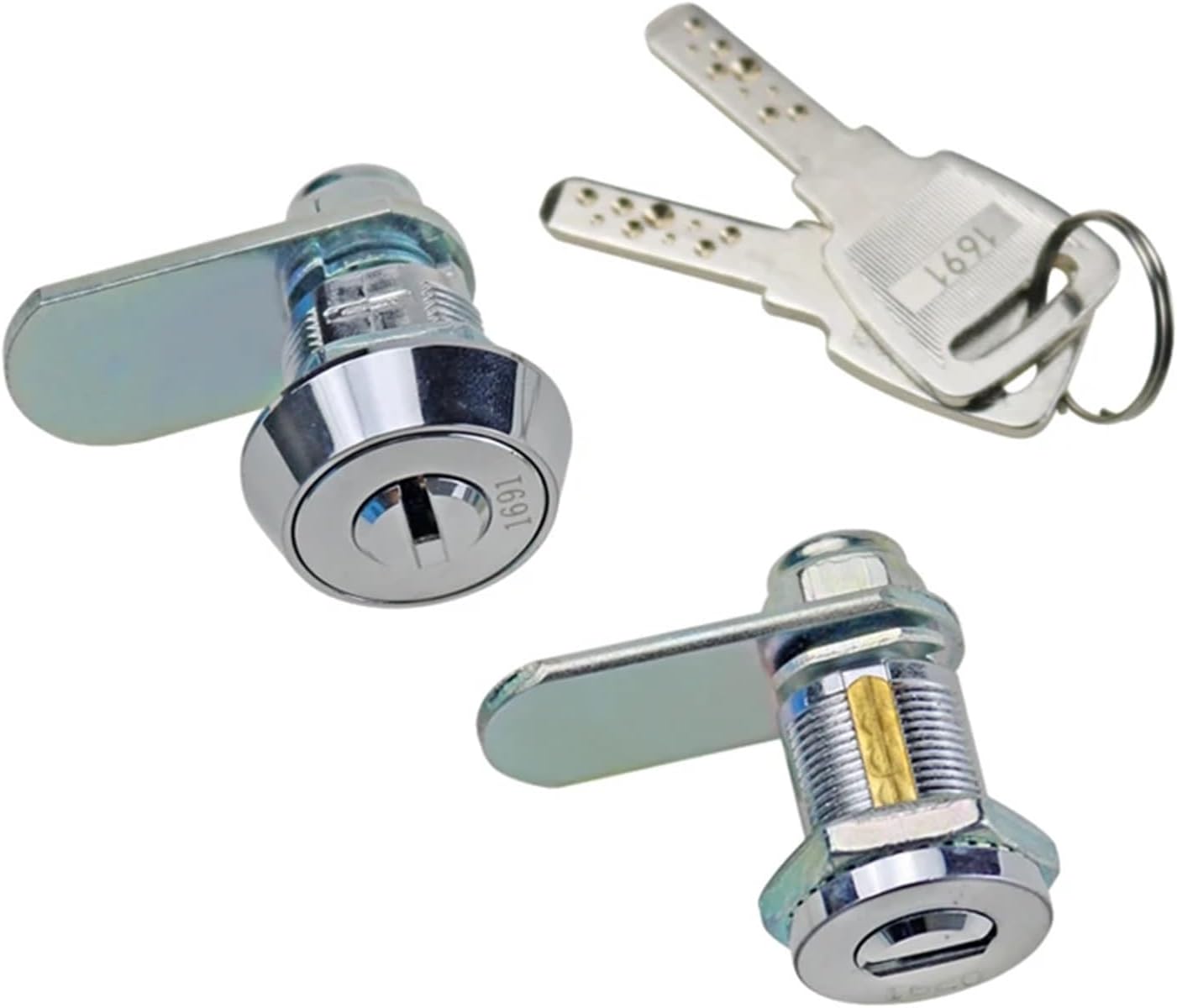 Zinc Alloy Cabinet with Electric Box and Electric Cabinet Universal Lock Round Head Lock Rotating Tongue Lock 1Pcs(GS0021-1)