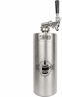 Keg Smiths 128 oz Portable Draft Keg System | CO2 Regulated | Stainless Steel Keg | 8 Pint | Mini Keg Draft System - coolthings.us