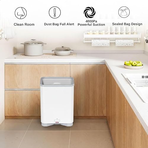 Miniatura 6 de Aspiradora automática sin contacto con 2 modos de funcionamiento, recipiente con cable ultrarrápido y potente para mascotas, recogedor eléctrico