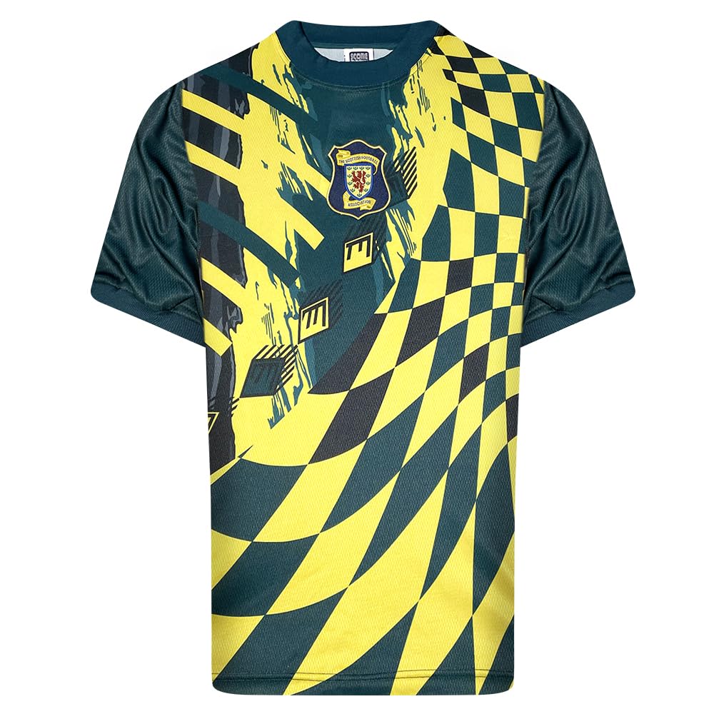 Scotland 1996 Home Retro Goalkeeper Shirt Polyester Made By: Score Draw Men's Yellow Large