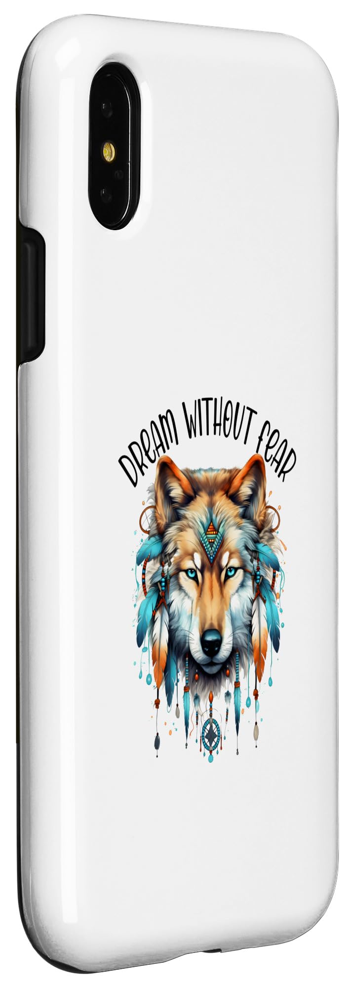 iPhone X/XS Wolf Native American Dreamcatcher Case - Image 3