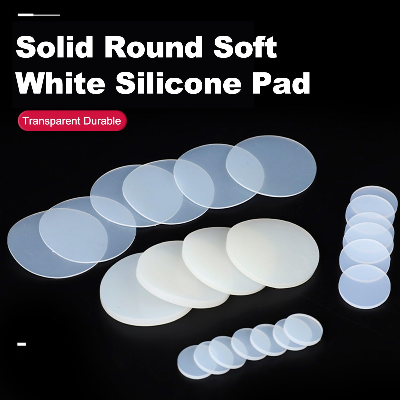 Tappetini Rotondi Bianchi in Silicone 10PCS Fogli Solidie Morbidi Diametro 95mm Ammortizzazione Vibrazioni Base Pad per Compressori di Condizionatori d'Aria,Thickness 10mm