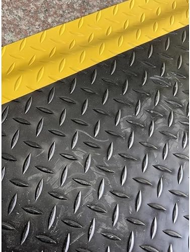 Miniatura 5 de Tapete de goma elástico, tapete de cocina acolchado, cojín de espuma antideslizante para escritorio de pie, oficina o garaje (color negro, tamaño