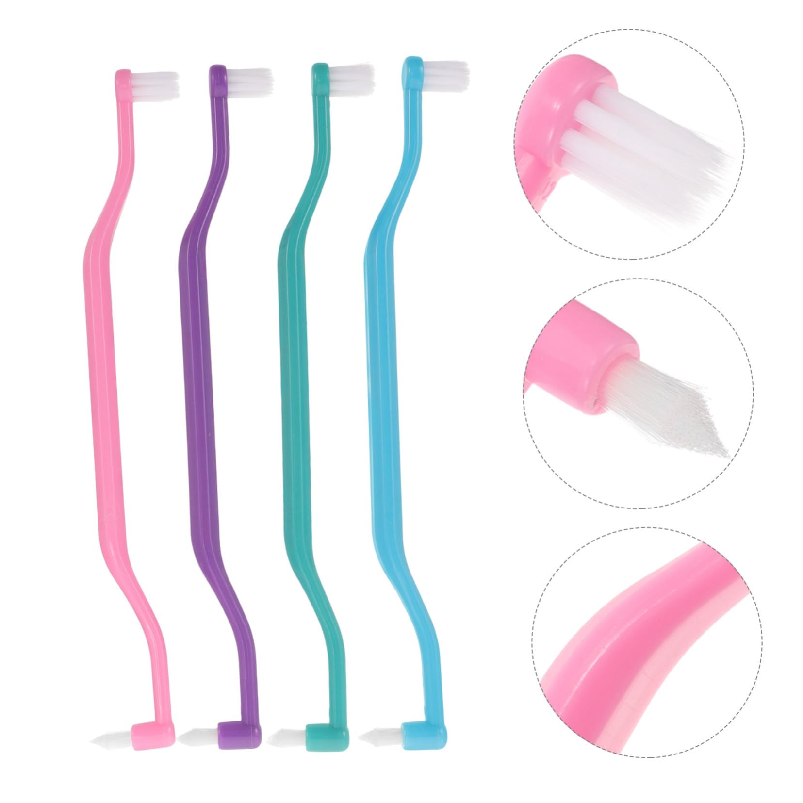 Healvian 20piezas Cepillos Interdentales De Doble Cara Herramientas De Limpieza Oral Para Higiene Completa