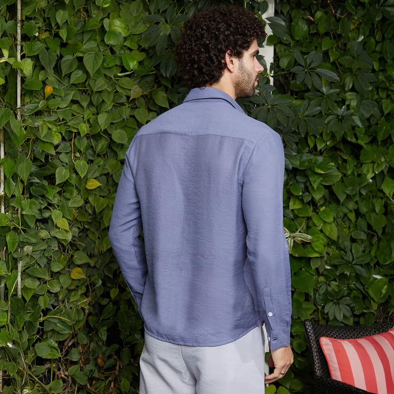 Image of CAHOOT Men's Shirt for Casual Wear | Spread Collar | Long Cuffed Sleeves | Button Closure | Shirt Crafted with Comfort Fit for Everyday Wear