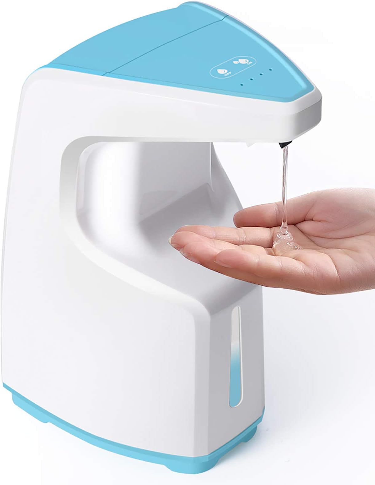 CrazyFire Automatic Soap Dispenser Touchless, Hand Sensor Auto Soap Dispenser | Liquid Dish 450ml Countertop/Wall Mounted Soap Dispenser for Bathroom, Kitchen, Hotel-2020 Upgraded (Tiff Blue)