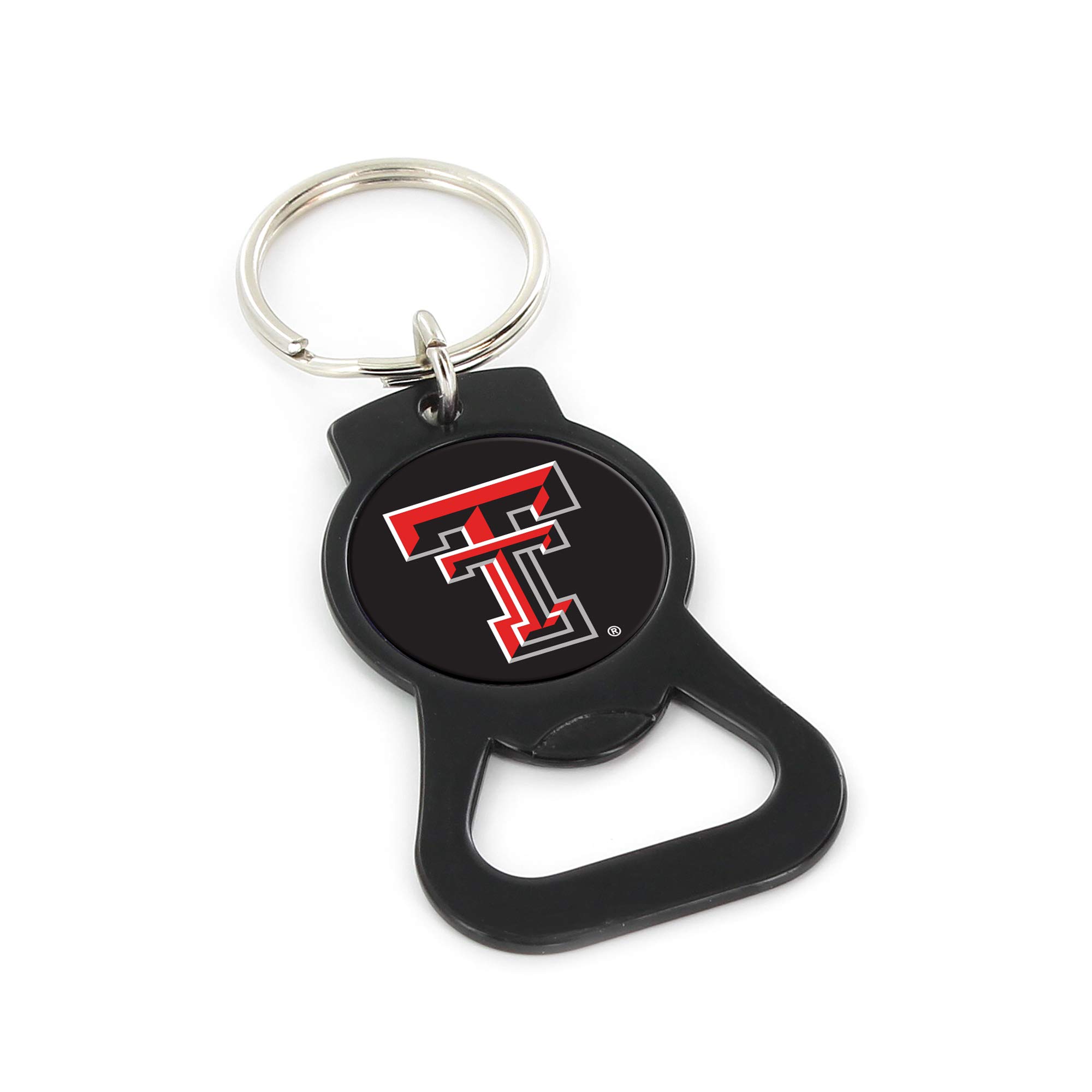 Aminco NCAA Texas Tech Red Raiders Black Bottle Opener Keychain