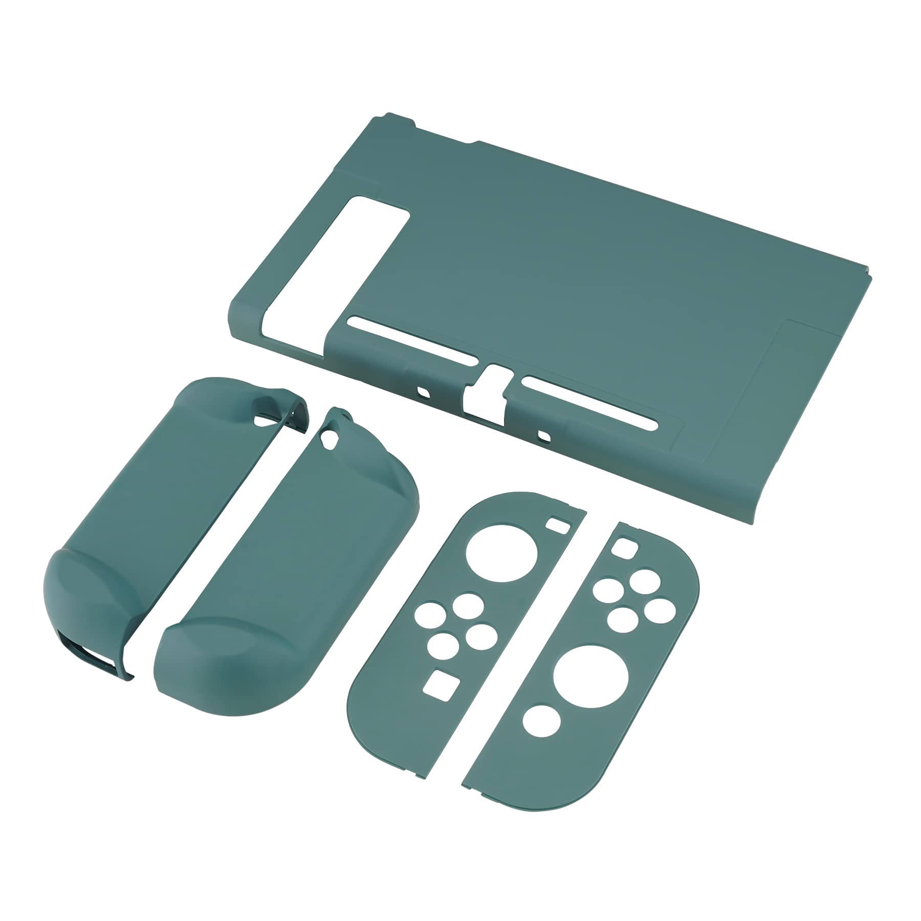 eXtremeRate PlayVital Back Cover for Nintendo Switch Console, NS Joycon Handheld Controller Separable Protector Hard Shell, Customized Dockable Protective Case for Nintendo Switch - Hunter Green — view 9
