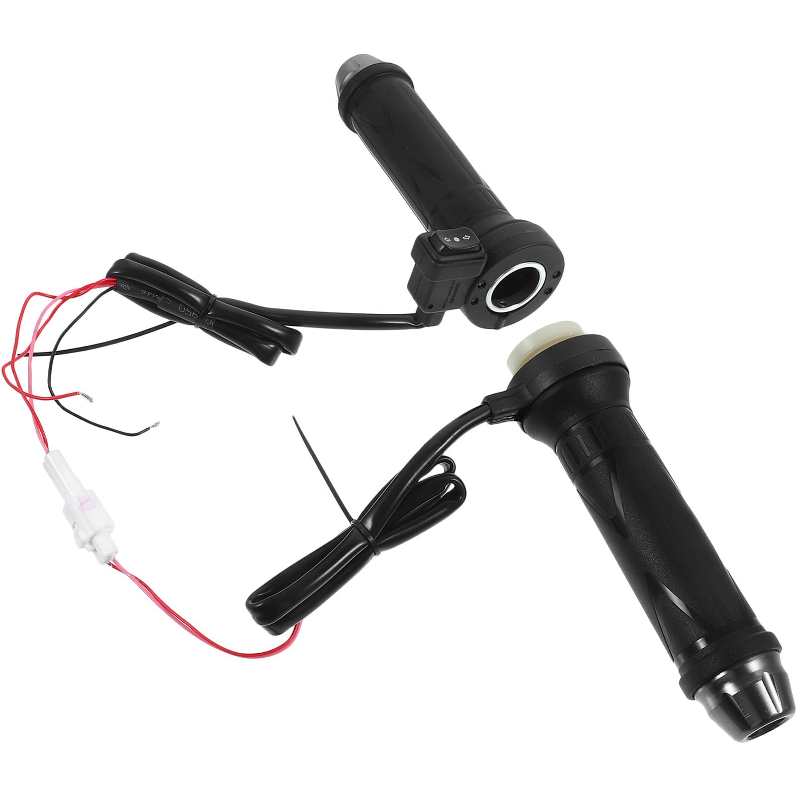 2 Stück Motorrad Heizgriffe 12v für 22mm Lenker, Schwarz ABS Gummi