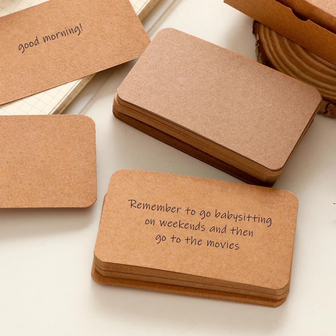 100 Blanko Karteikarten - Leere Visitenkarten Für Schule, Büro & DIY Projekte