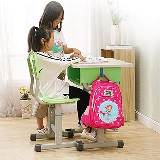 Sillas CJC De Niños Conjunto Escritorio Altura Ajustable para Niños Y Niñas Mesa Heces Estudiante Colegio (Color : Green)
