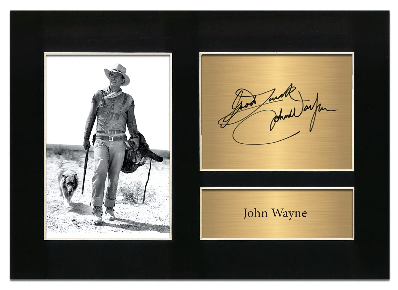 Zulu Image John Wayne Memorabilia A4 Printed Autograph Photo Reproduction Print Picture Display No97, Black