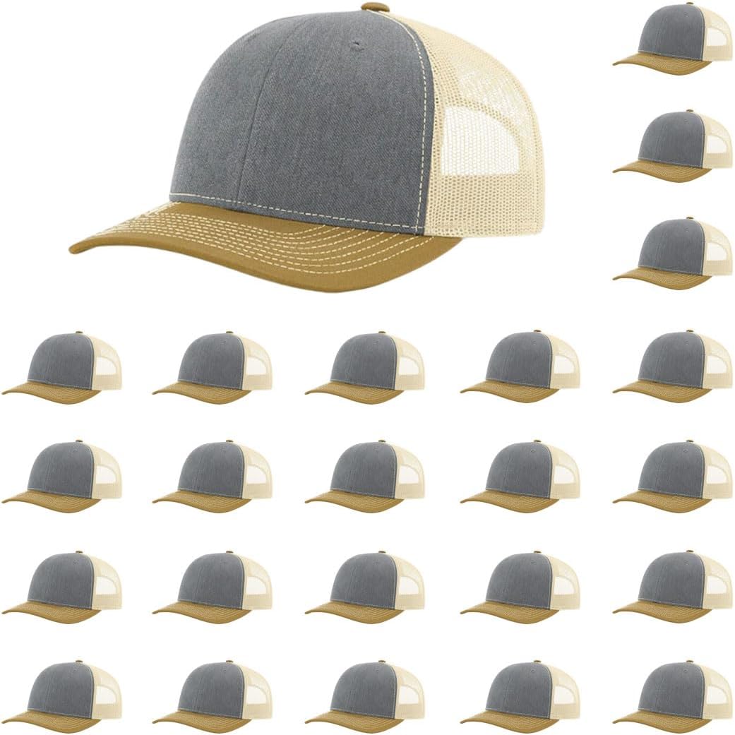 Richardson 112 Classic Six-Panel Adjustable Snapback Trucker Cap | Bulk Packs Available