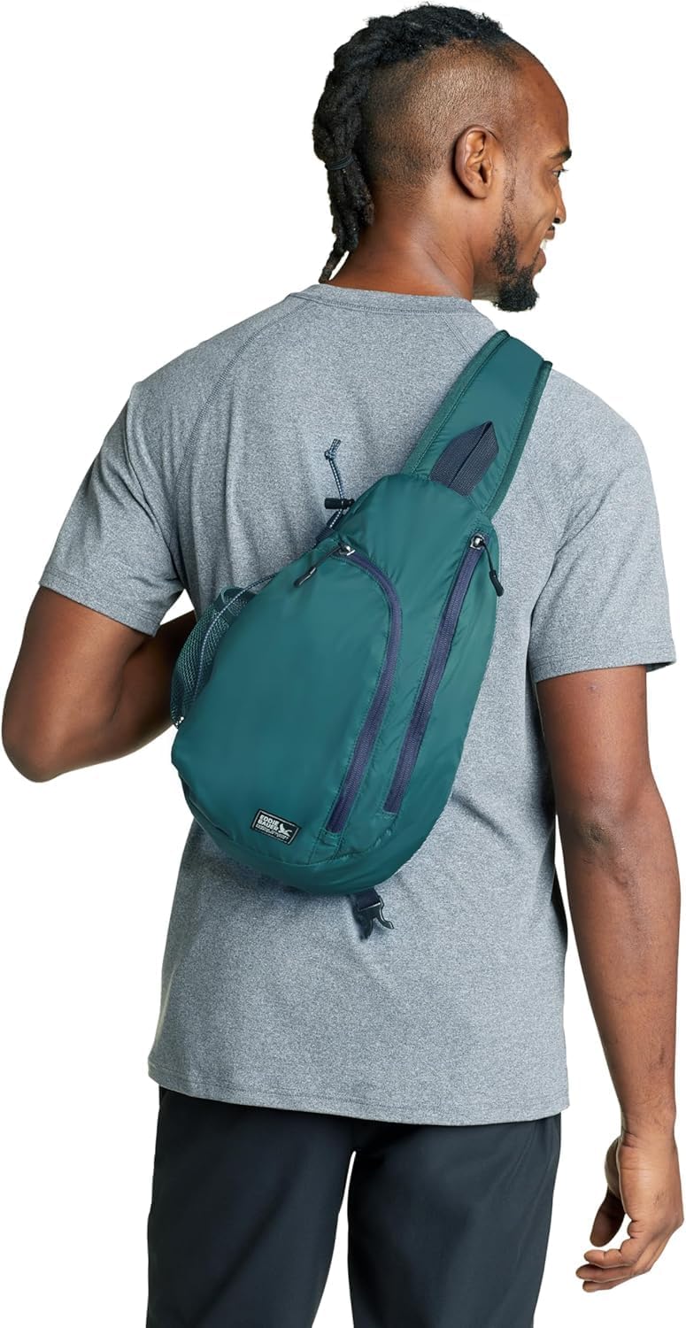 Eddie Bauer Ripstop Sling Bag | Travel | Everday Carry | Lightweight | Ripstop Nylon | Adjustable | 8L - Dark Ruby - Image 3