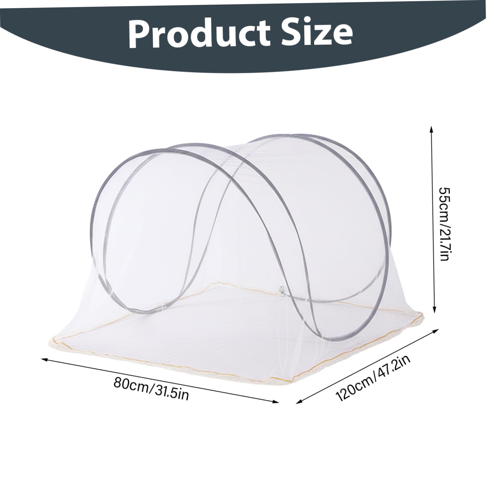 Tenda zanzariera a copertura totale Zanzariera ideale per letto con porta con cerniera Tenda in rete portatile ideale per campeggio, viaggi, camera da letto all'aperto