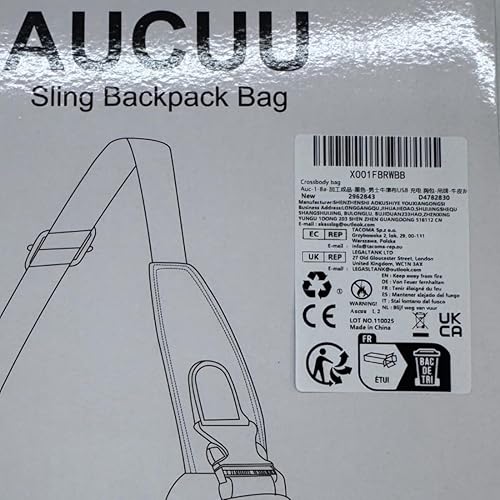 Miniatura 9 de Mochila bandolera con puerto de carga USB, bolsa de pecho cruzada para hombre, senderismo, ciclismo, viajes