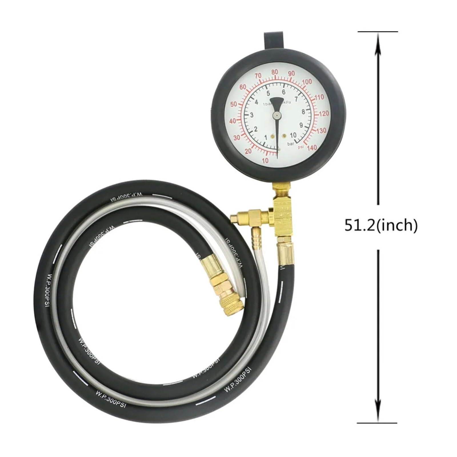 Deluxe Manometr Zestaw Mierników Ciśnienia Wtrysku Paliwa, System 0-140 Psi Precyzyjne Monitorowanie