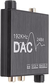 Conversor de áudio óptico para RCA, Conversor de áudio Digital para Analógico Ajustável Com Fio para Players de Home Theater