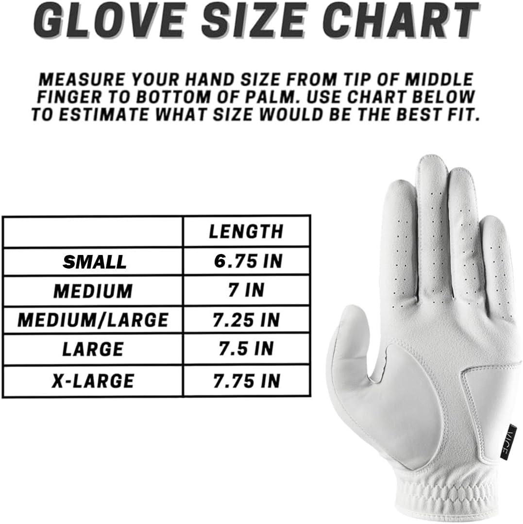 Vice Tour Golf Balls, with Duro White Glove, Right Hand | Increased Distance and Spin Control, High Compression, 3-Piece, Surlyn Cover, for All Swing Speeds | with Signature Series Tees