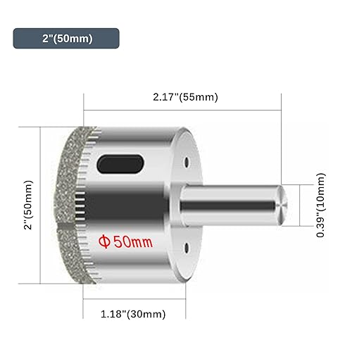 Miniatura 9 de Juego de brocas de sierra de diamante de 1-14 pulgadas (1.260 in) para piedra de cerámica, metal, granito, porcelana, azulejos, vidrio, para