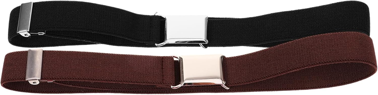 2pcs Adjustable Elastic Belts for Boys and Girls Boy Girl Stretchy Waistband for Dress Pants and Jeans Fit for Boys and Girls