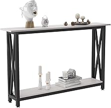 sogesfurniture Entryway Console Sofa Couch Table Sofa Table Console Table for Entryway Accent Wall Table with Shelf for Living Room, Grey BHCA-DX-125-SW