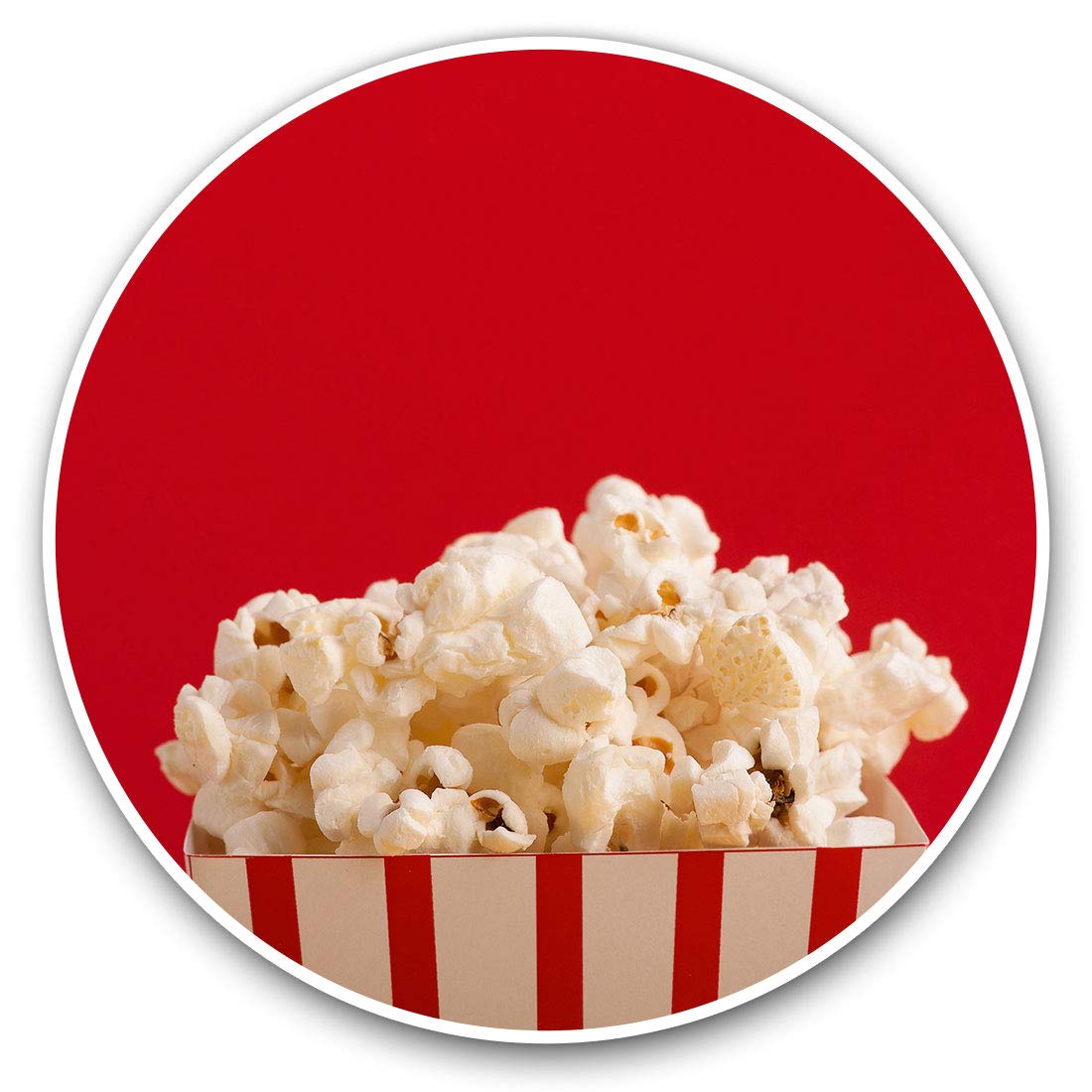 Destination Vinyl Ltd Red Popcorn Box Cinema 24474 Vinyl Stickers (Set Of 2) 20Cm - Ky Red Popcorn Box Cinema #24474
