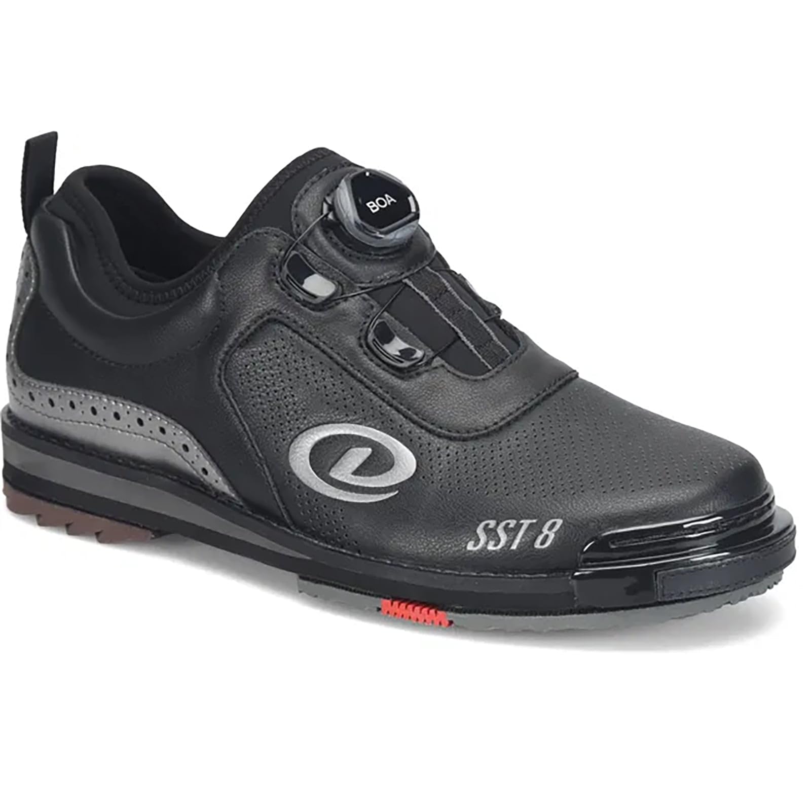 Dexter Men's SST 8 BOA MC Bowling Shoes Black/Pewter - Interchangeable Slide Soles and Heels - Made for Both Left and Right Handed Bowlers
