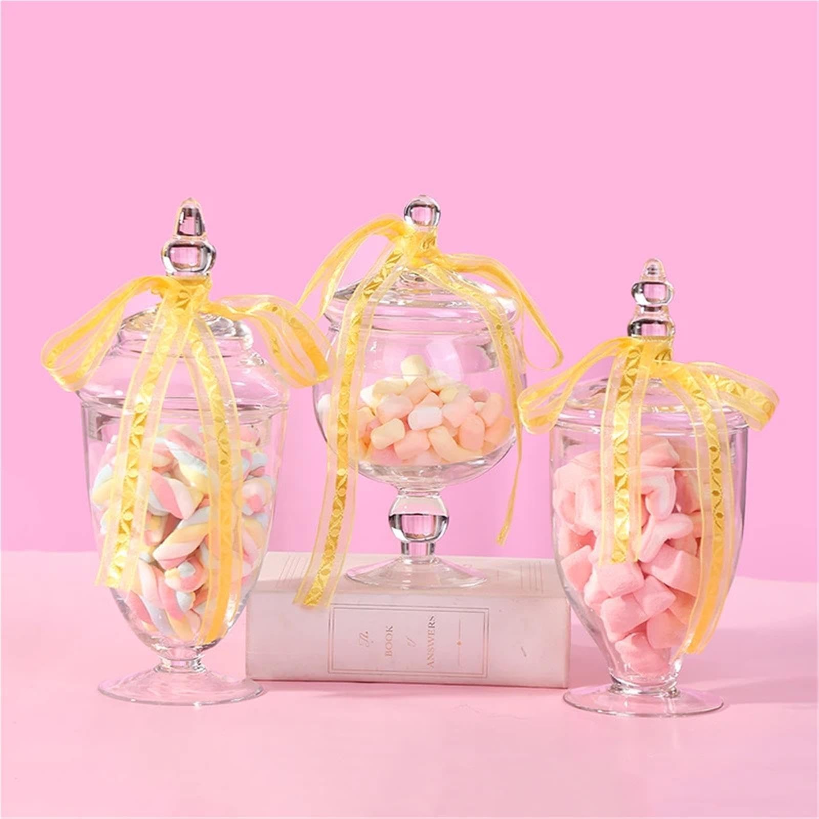 Bote Chuches Cristal Almacenamiento de tarros dulces vidrio transparente