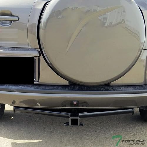 Miniatura 2 de Clase 3 III - Tubo receptor negro de 2 pulgadas para parachoques trasero para remolque de remolque compatible con Toyota RAV4 06-18