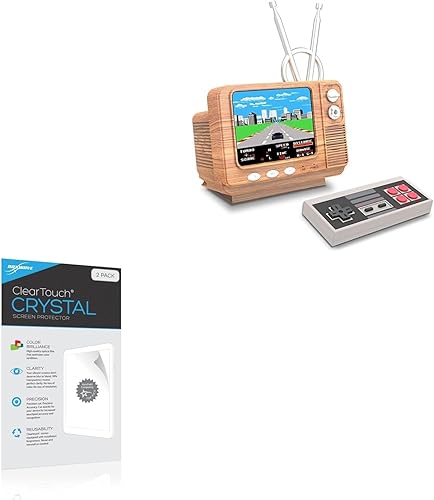 BoxWave Protector de pantalla compatible con E-MODS Retro Games Console GV300S  ClearTouch Crystal (paquete de 2), película HD  Protege de arañazos