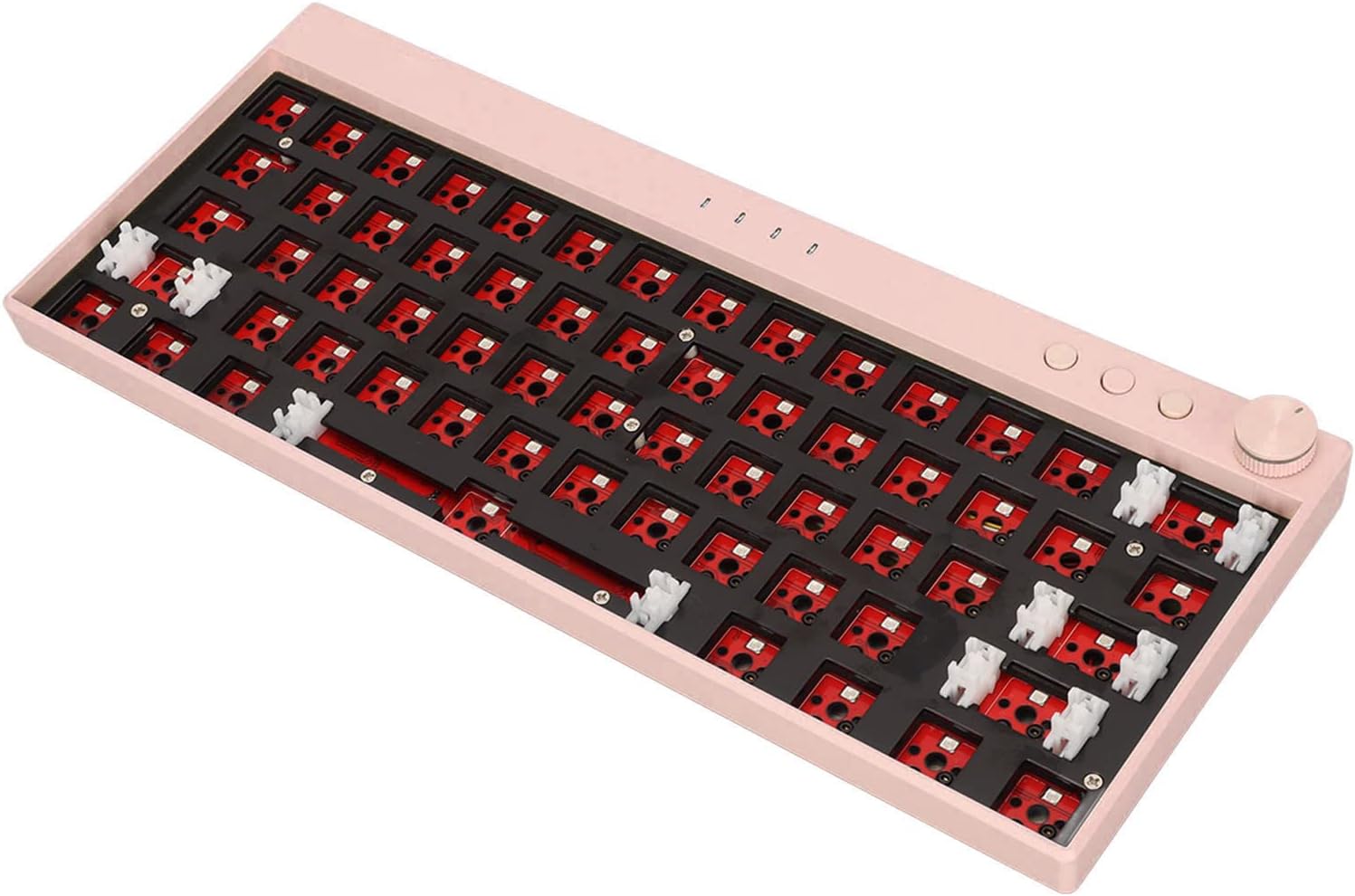 ASHATA WL61PLUS 60% RGB DIY Mechanical Keyboard, 61 Keys Hot Swappable 5Pin 3Pin Switch, Bluetooth 5.0/USB C Wired/2.4GHz Customized Gaming Keyboard Kit()