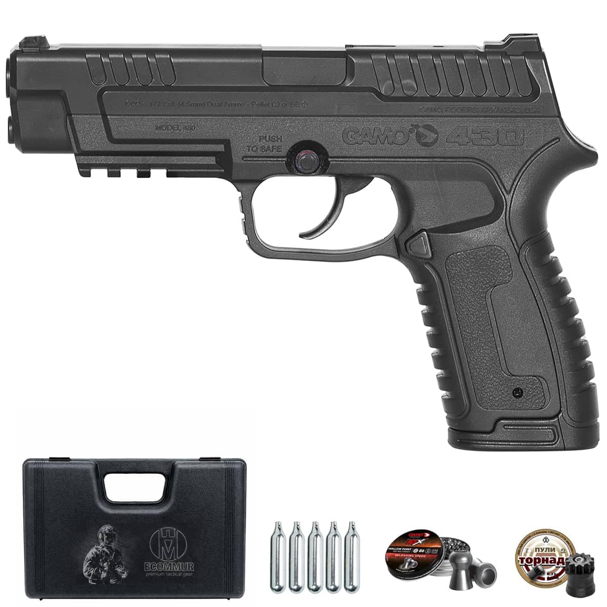 Pistola Gamo P-430 Dual Pack | Pistola de balines semiautomática CO2 3.5 Julios 150 m/s