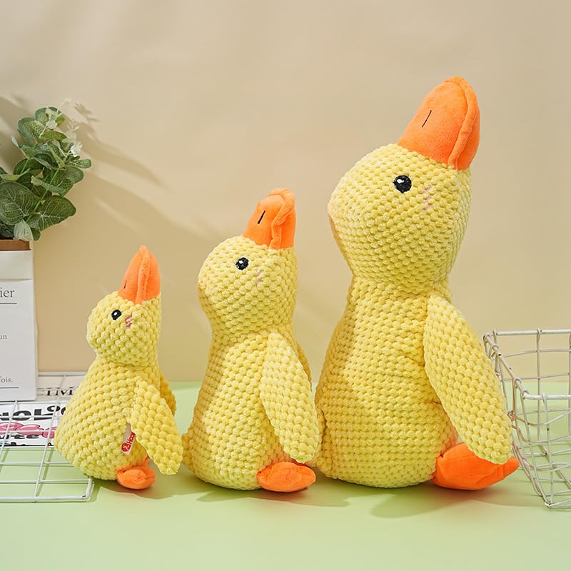 Image of Koujut 2025 Upgraded Dog Toys for Aggressive Chewers, New Duck Dog Toys for Large Dogs, Puppy Toys Indestructible for Large Medium Small Dogs (Yellow, XL-14.9 * 17.7in)