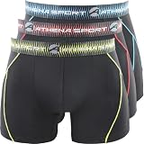 ATHENA Herren Training Ln64 Boxershorts, Schwarz/Schwarz 2010, XL (3er Pack)