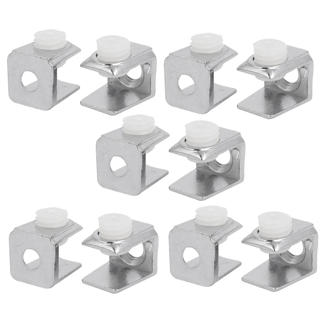 Aexit Adjustable 3mm-8mm Thick Metal Rectangle Glass Clamp 10pcs (80f10b90bbe8223bfbf6d4f2764ef87b)